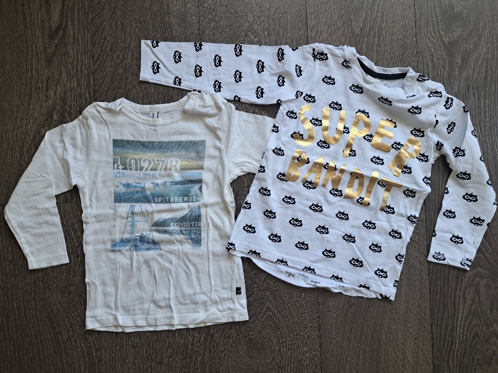 2x Jongens Sleeve Shirt BBF en H&M  - 92  jusa17, H&M, Ophalen of Verzenden, Zo goed als nieuw, Shirt of Longsleeve