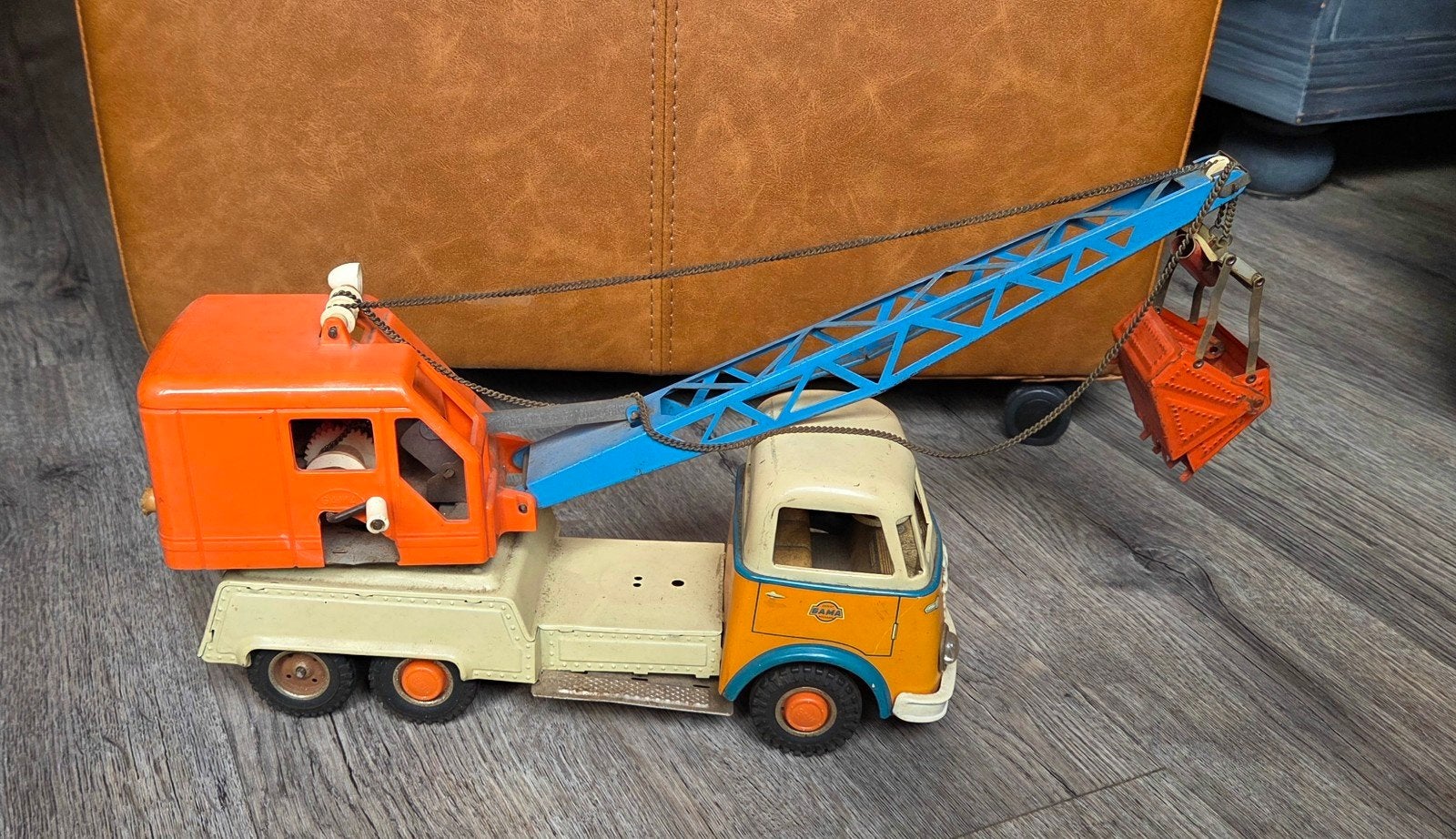 vintage Gama Büssing dragline kraanwagen, Ophalen of Verzenden, Gebruikt