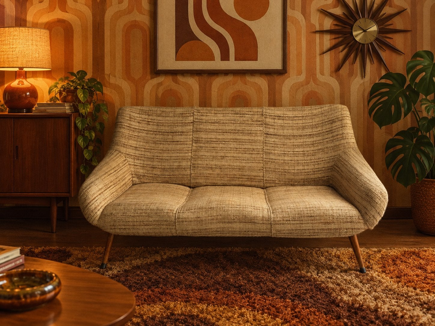 Vintage tweezitsbankje, Ophalen, Hout, Gebruikt, Minder dan 75 cm