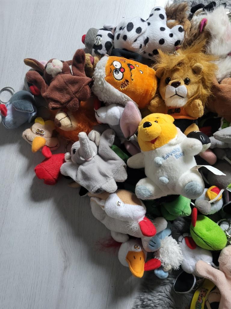 te koop aangeboden , 71 knuffel sleutelhangers, Ophalen of Verzenden, Zo goed als nieuw, Knuffel of Figuurtje