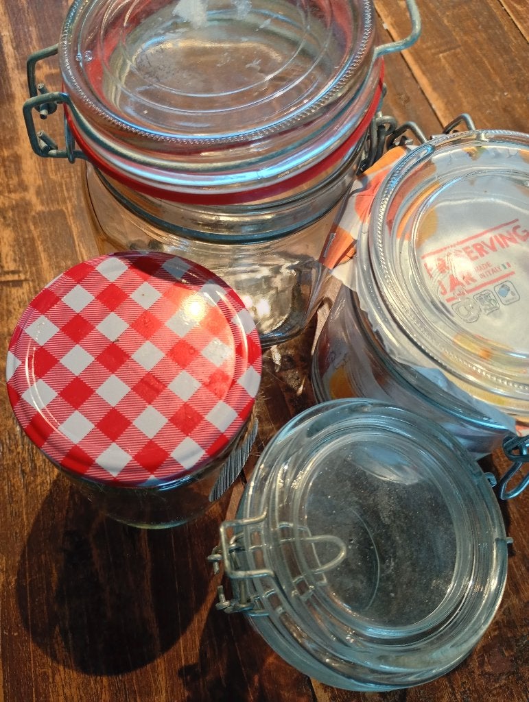 inmaakpotten, Ophalen, Glas, Nieuw, Voorraadpot