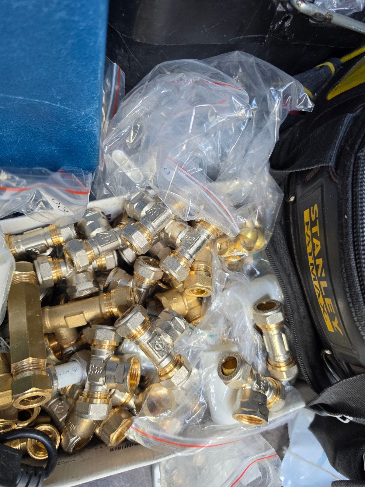 T-stuk knelkoppeling 15mm 1/2" messing 100stuks, Ophalen of Verzenden, Nieuw, Koper, Overige typen