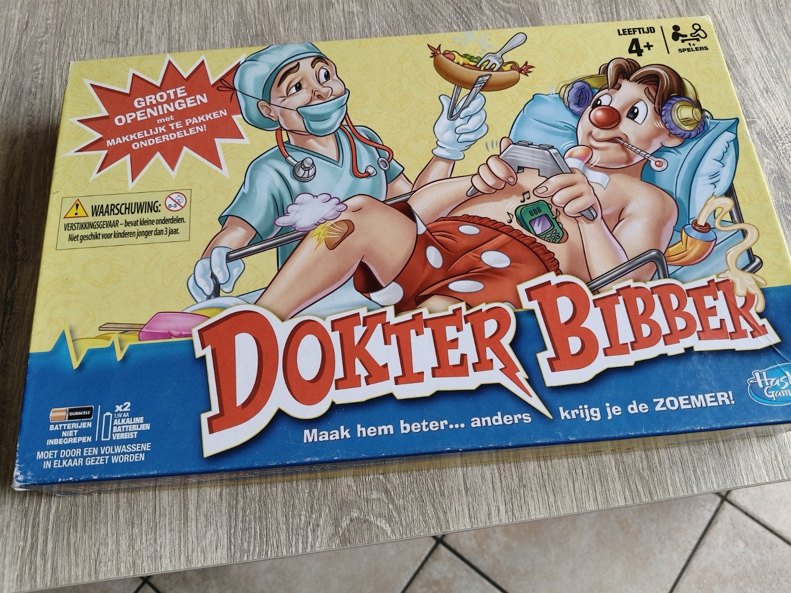 Dokter Bibber spel - Klassiek gezelschapsspel voor kinderen, Een of twee spelers, Ophalen of Verzenden, Gebruikt, Hasbro Gaming