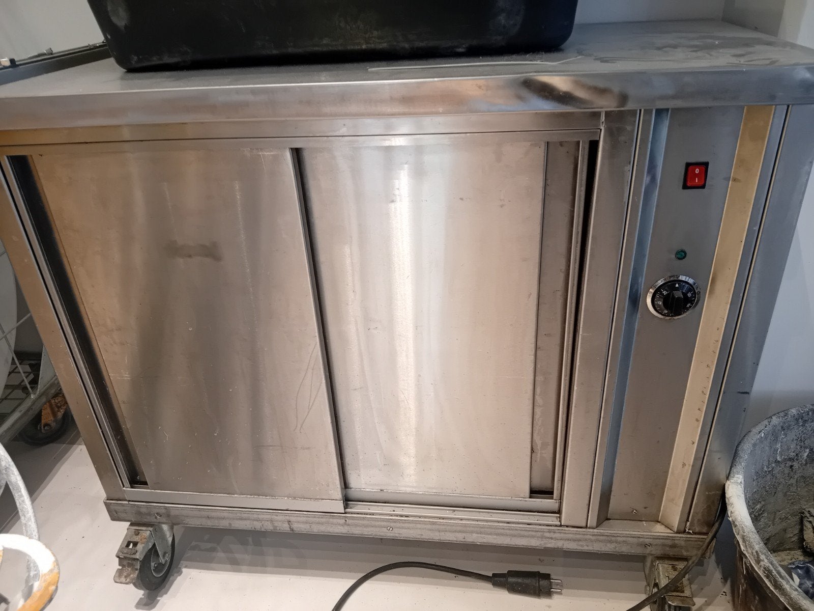 RVS Warmhoudkast met Schuifdeuren, Ophalen of Verzenden, Gebruikt