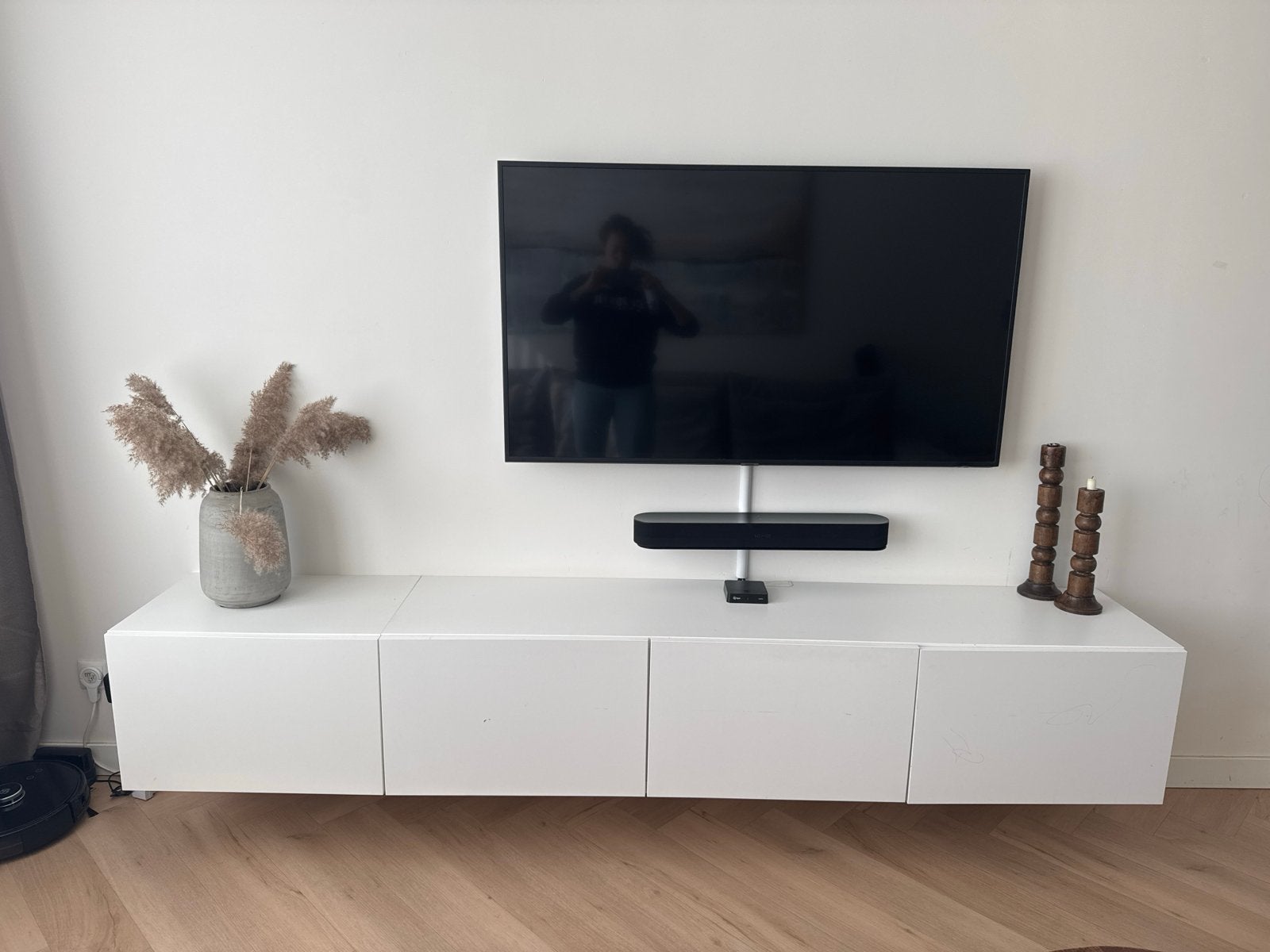 IKEA Besta tv-meubel (zwevend) met 4 deuren, Ophalen, Gebruikt, 200 cm of meer, Minder dan 100 cm