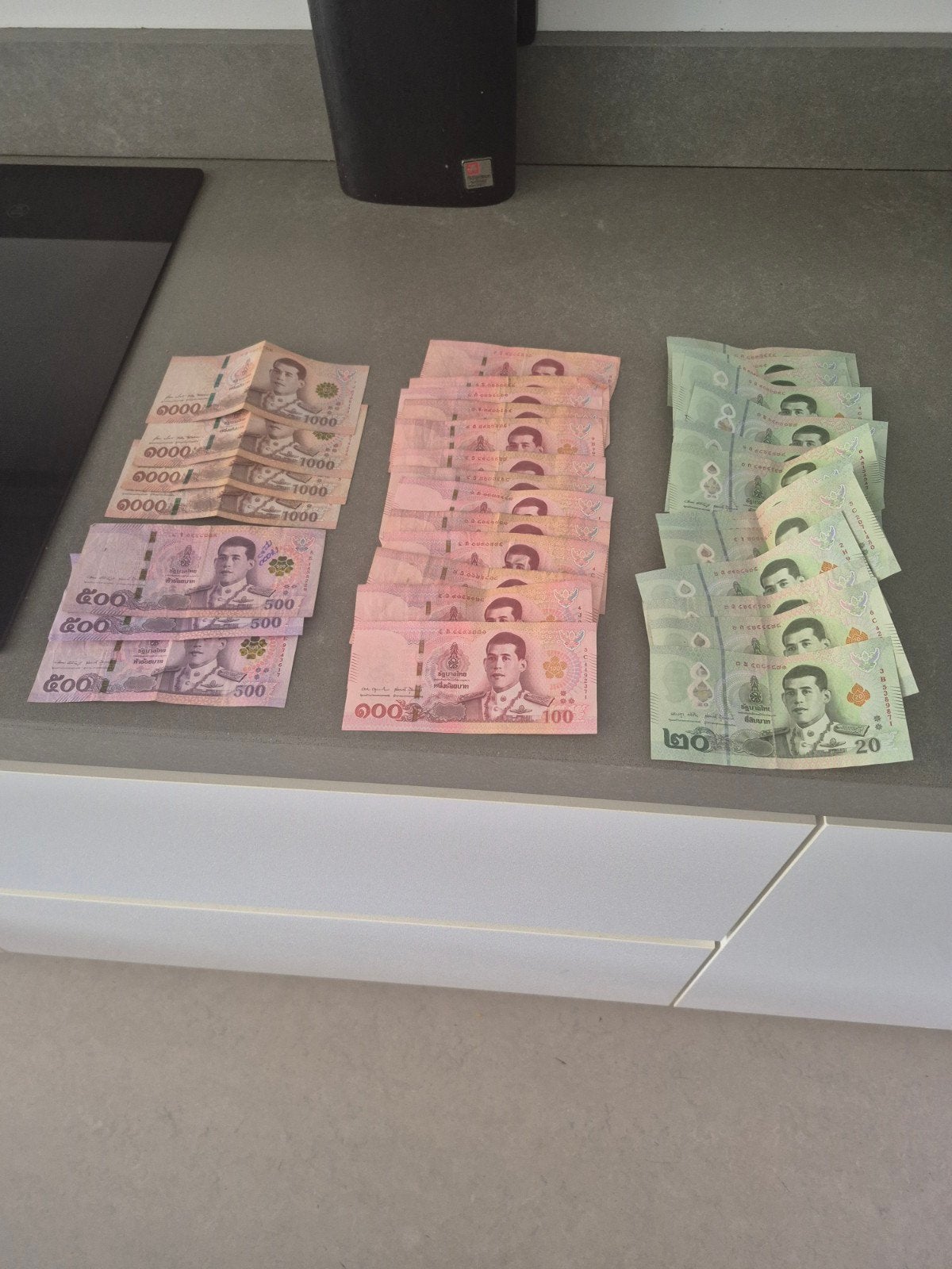 Thaise Baht bankbiljetten - Diverse waarden, Ophalen of Verzenden, Setje