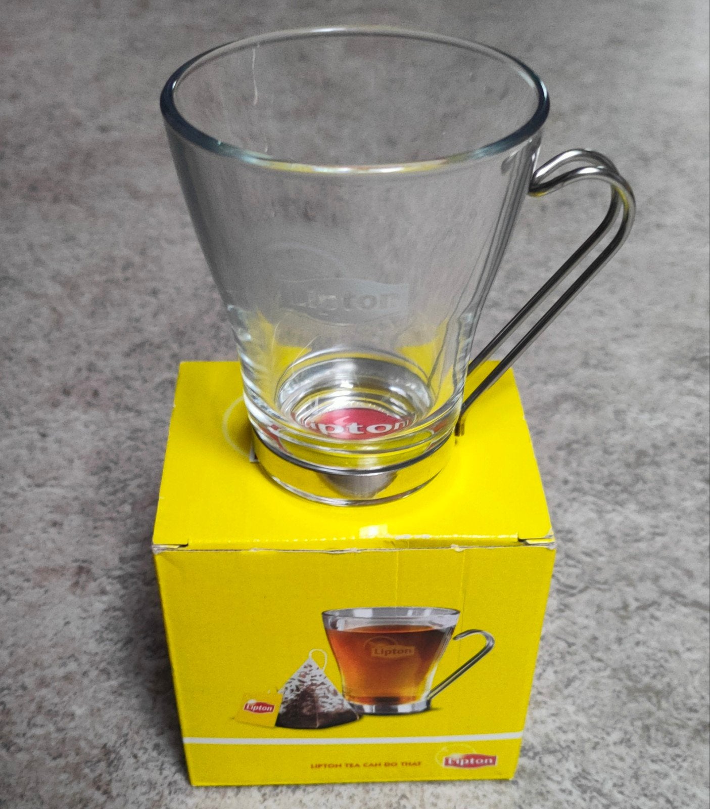 Nieuw Lipton thee glas in origineel doosje, Huis en Inrichting, Glas of Glazen, Overige merken, Nieuw, Ophalen of Verzenden