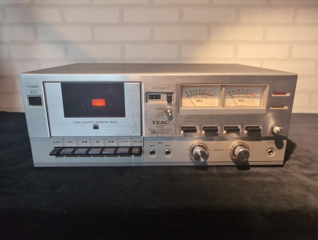 Teac A-107 vintage cassettedeck, Audio, Tv en Foto, Cassettedecks, Ophalen of Verzenden, Enkel, Overige merken, Tape counter