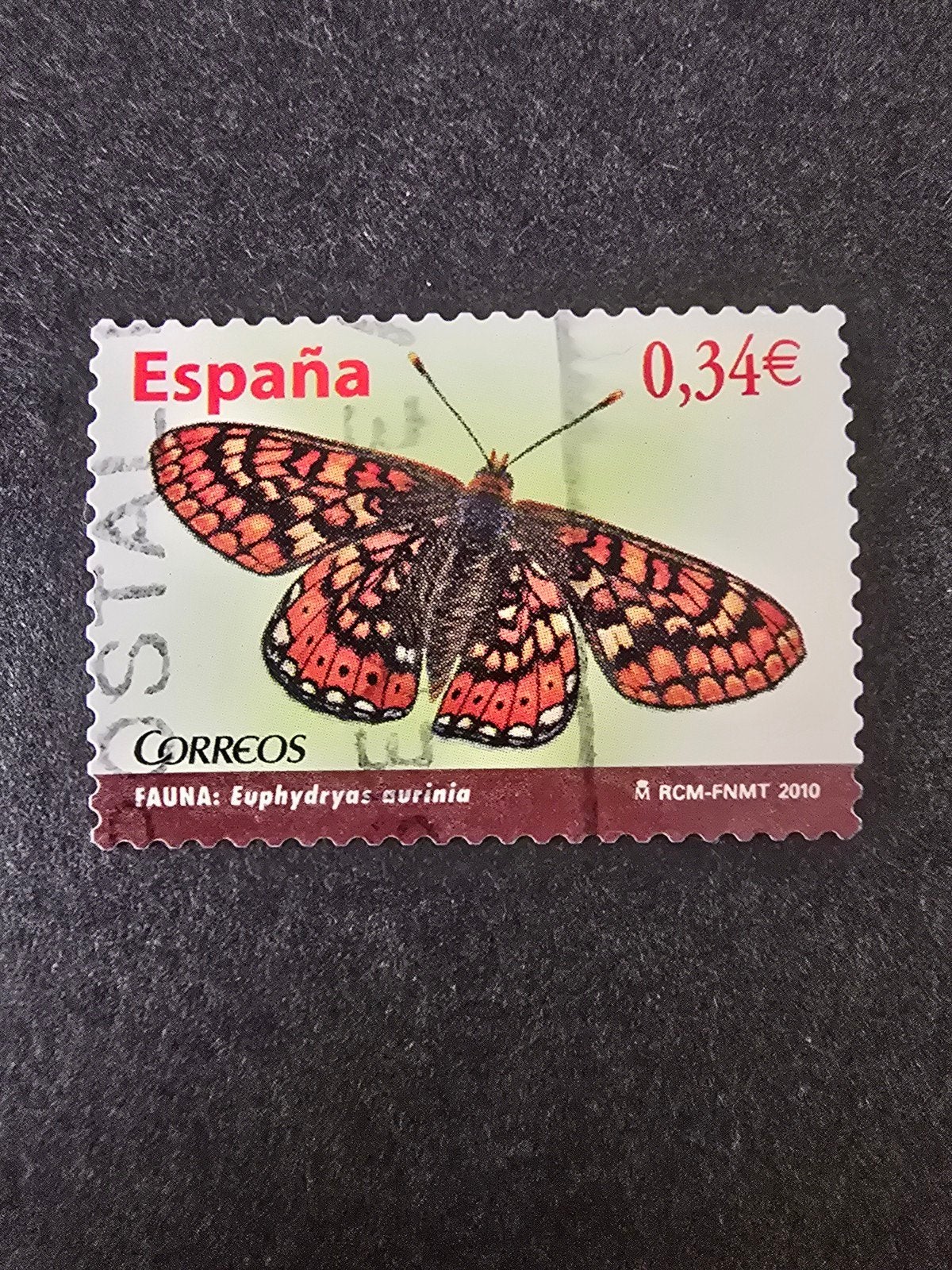 Postzegel Spanje 2010 Michel 4493 - Vlinder, Ophalen of Verzenden, Gestempeld