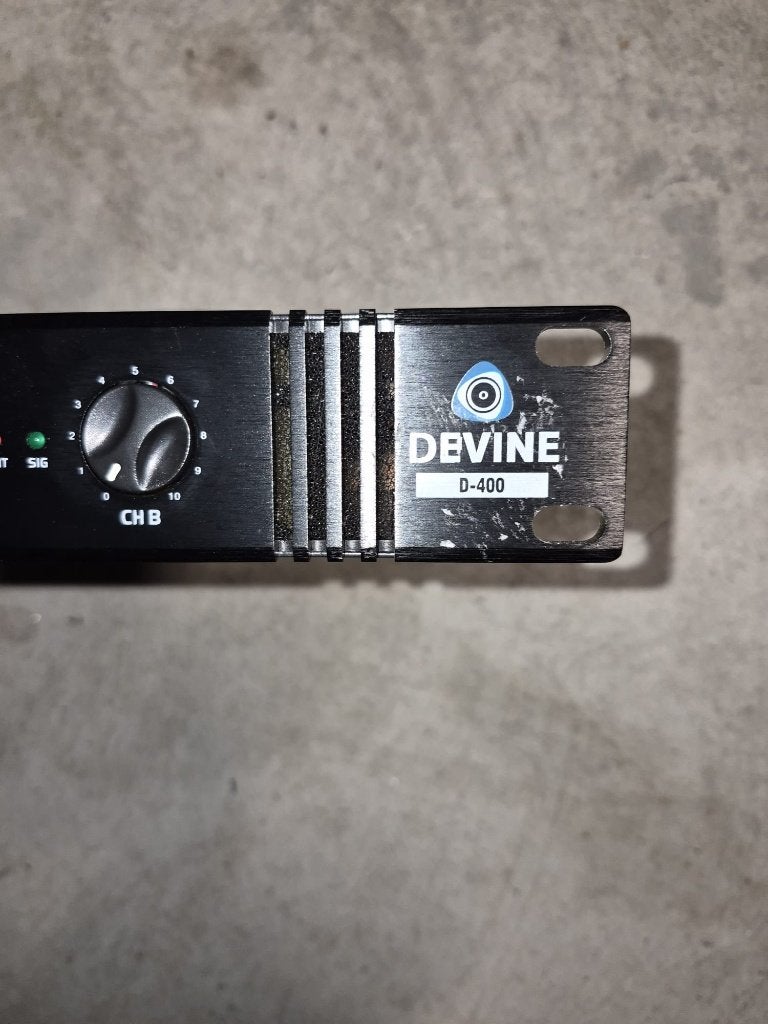 Devine d 400 versterker, Ophalen, Zo goed als nieuw, Minder dan 500 watt, P.A.