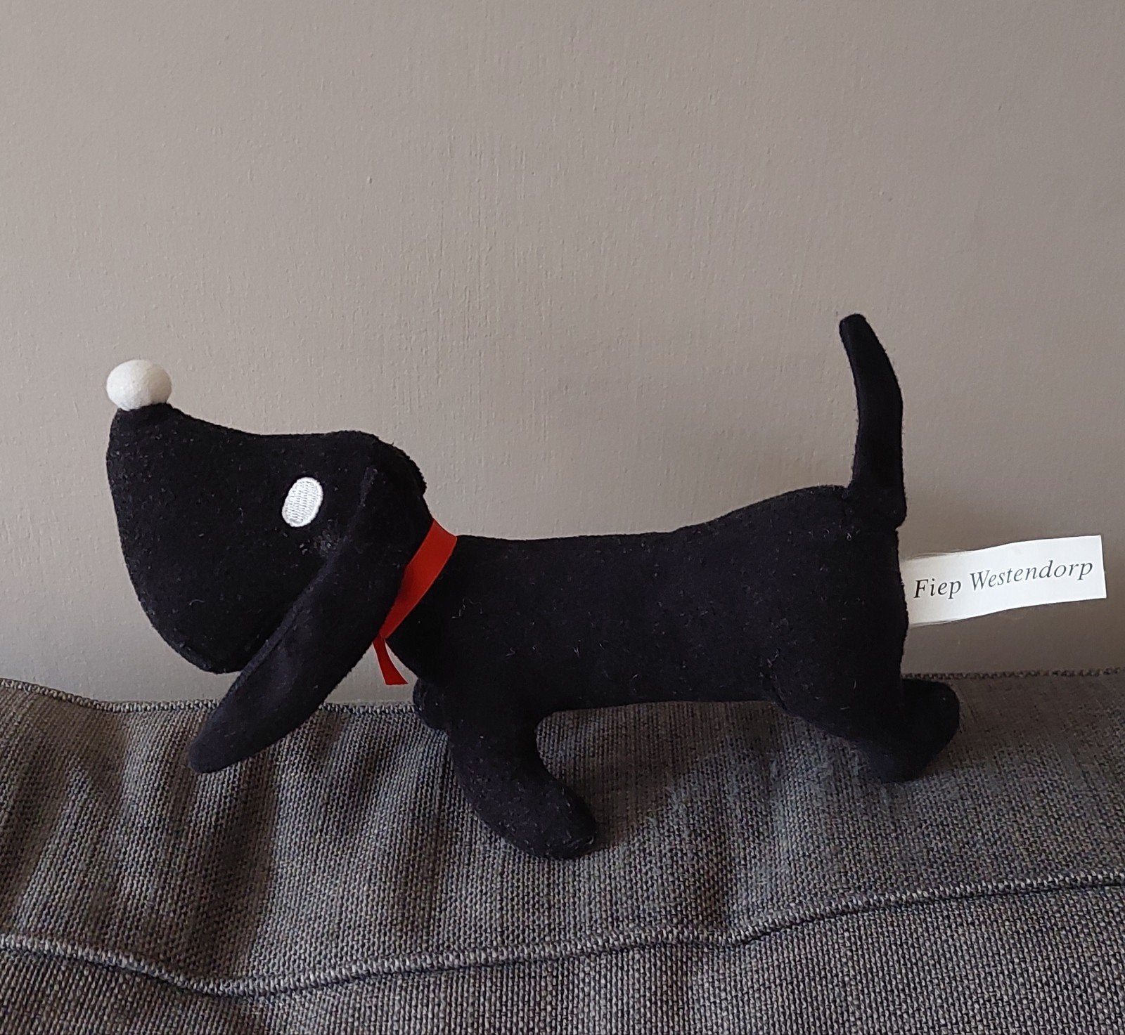 Hema Takkie knuffel 25 cm, Hema, Overige karakters, Zwart, Zo goed als nieuw