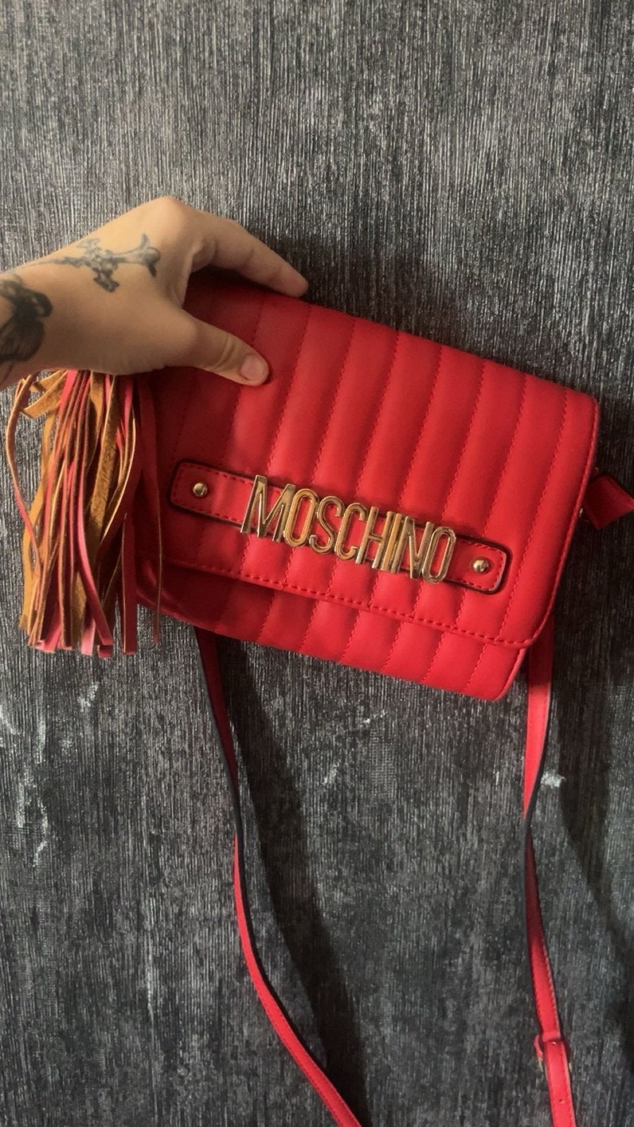 Moschino Rode Schoudertasje - Zo goed als nieuw, Ophalen, Zo goed als nieuw, Rood, Schoudertasje