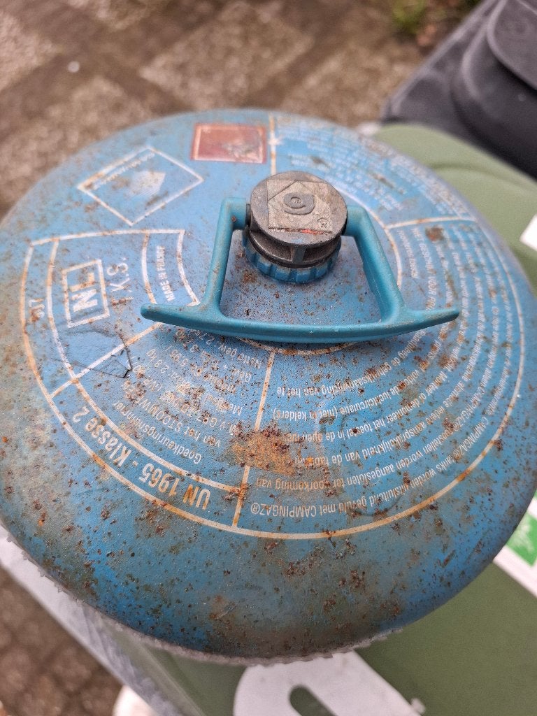 Gasfles, middelgroot formaat, Ophalen, Gebruikt