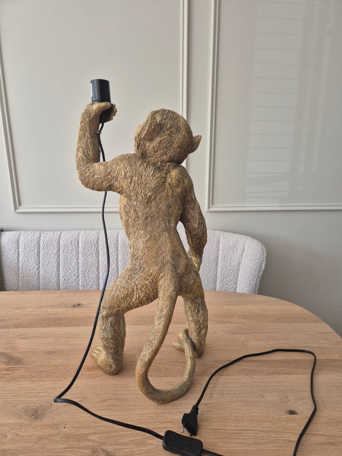 Gouden aap lamp, Huis en Inrichting, Goud, Ophalen