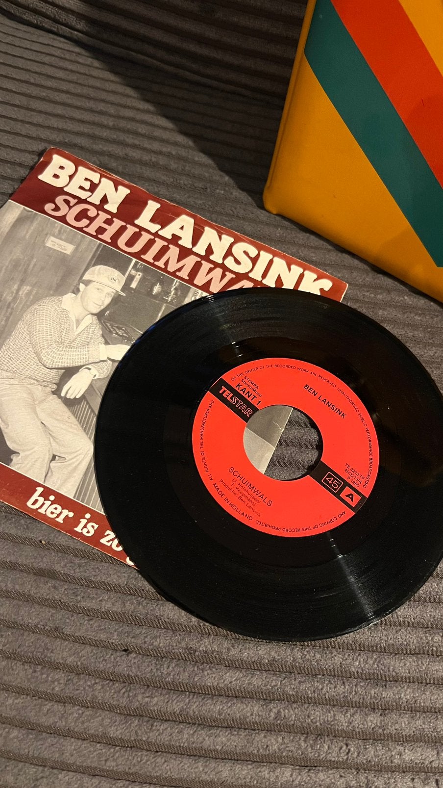 Ben Lansink – Schuimwals / Bier is zo gezond 7" Vinyl Single, Ophalen of Verzenden, Zo goed als nieuw, Overige formaten, Levenslied of Smartlap