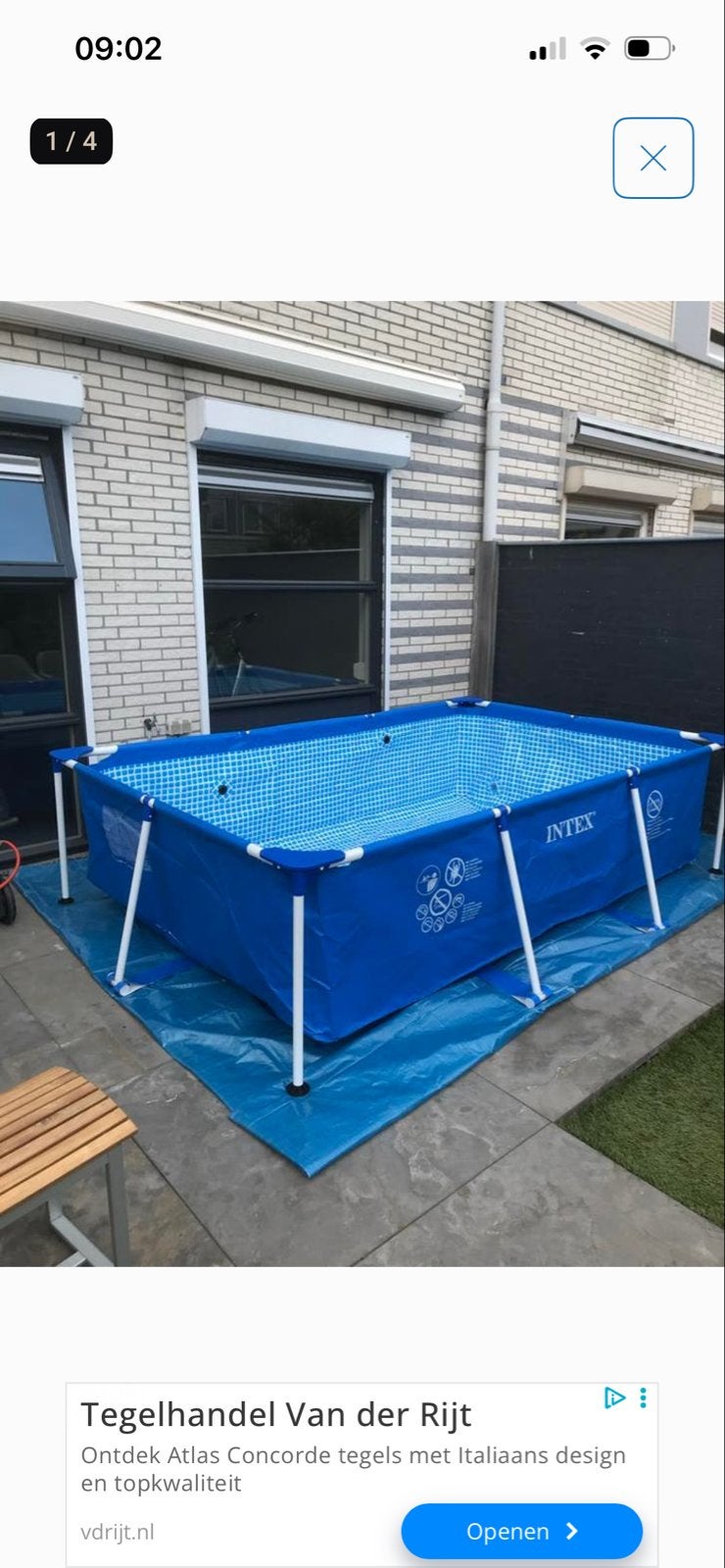 Intex Opzetzwembad met filterpomp en chemie set, Ophalen of Verzenden, Zo goed als nieuw, Opzetzwembad, 200 tot 400 cm