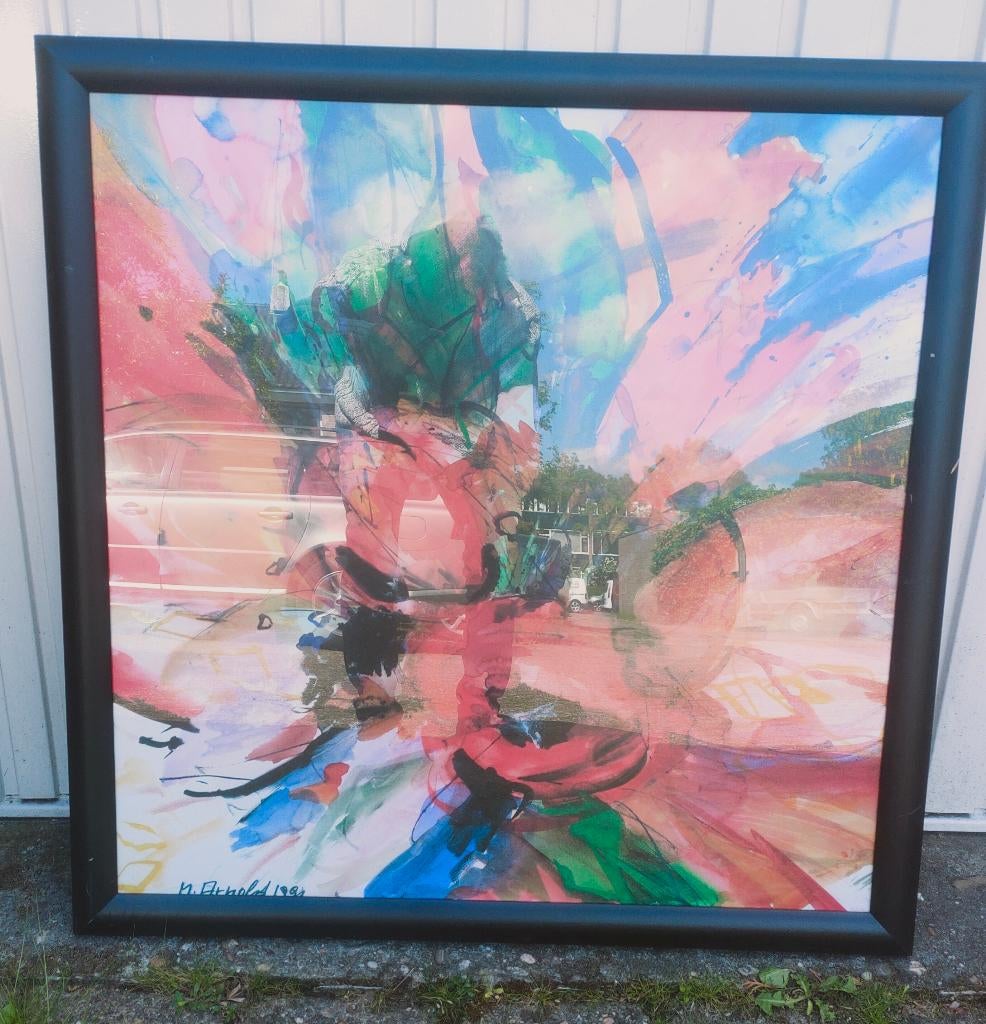 Modern schilderij olieverf Mona Arnold., Ophalen