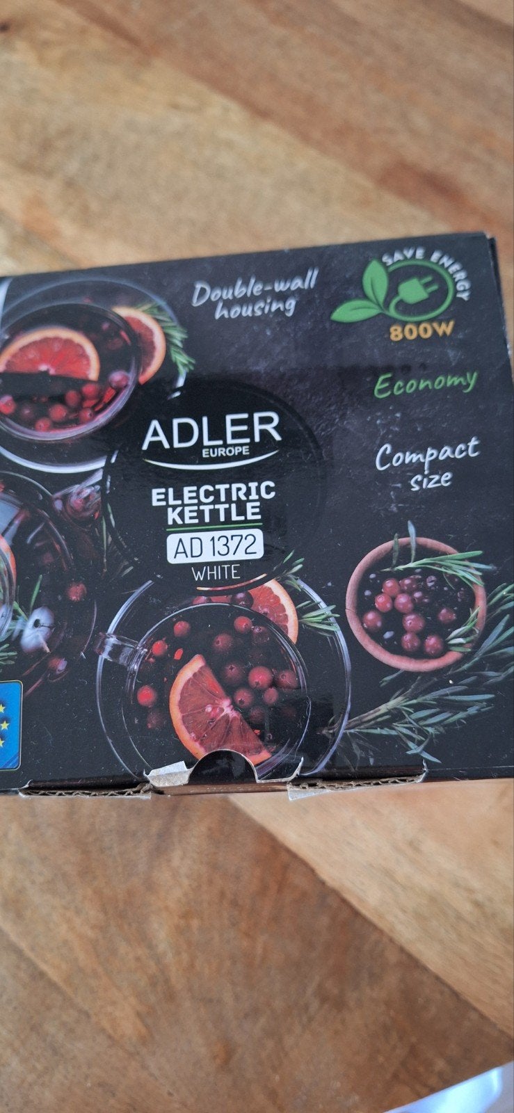 ADLER AD 1372 Waterkoker - Compact & Energiezuinig, Minder dan 1 liter, Ophalen of Verzenden, Nieuw, Rvs