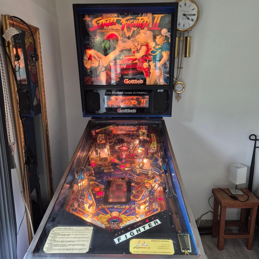 Street Fighter 2 Flipperkast - Goede Staat, Ophalen, Gebruikt, Elektronisch, Gottlieb