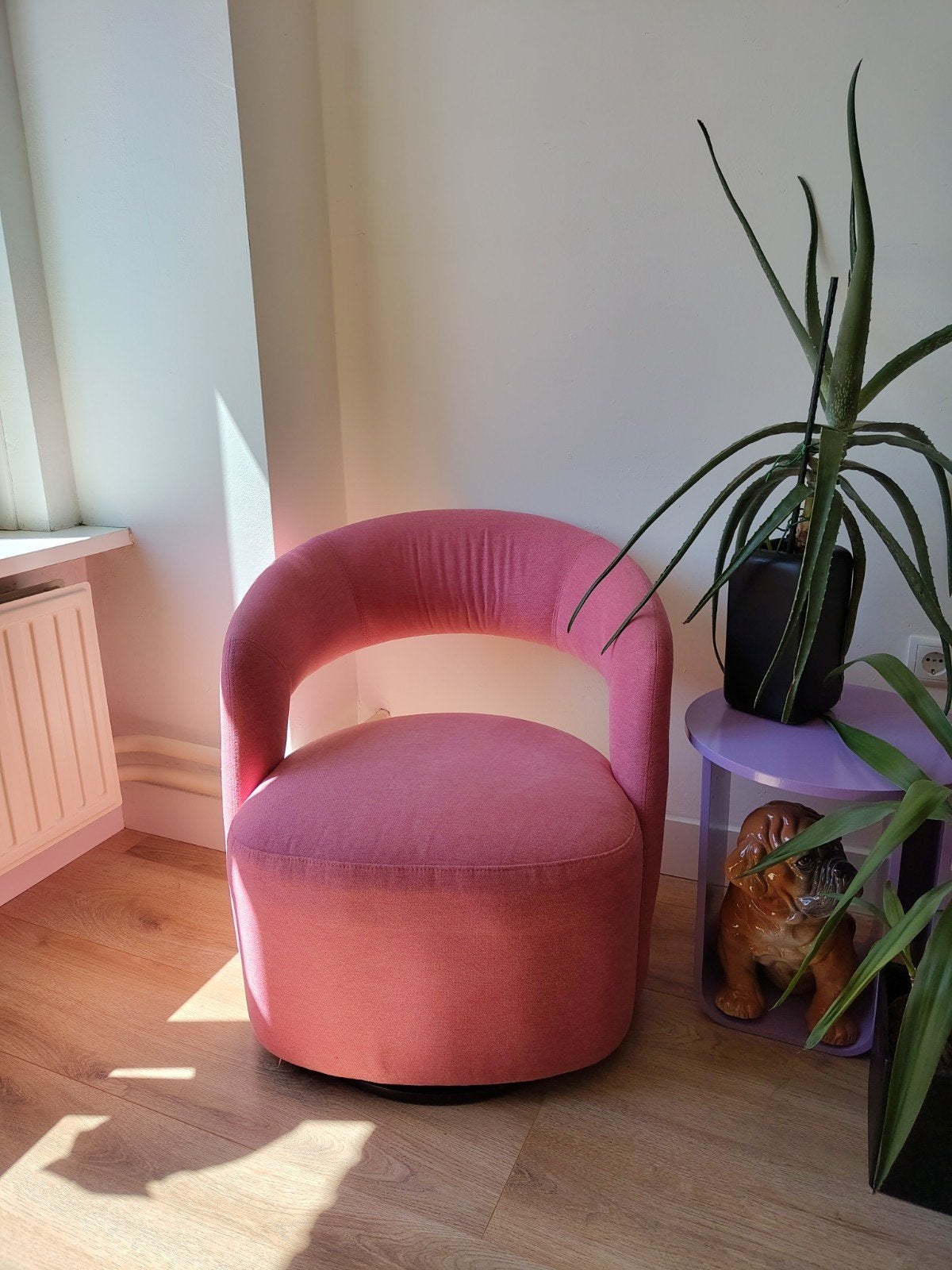 sofacompany bubble gum roze draai fauteuil, Ophalen, Retro strak, Minder dan 75 cm, Zo goed als nieuw