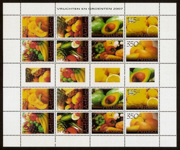 Nederlandse Antillen V1752/9 postfris Groente en fruit 2007, Ophalen of Verzenden, Postfris