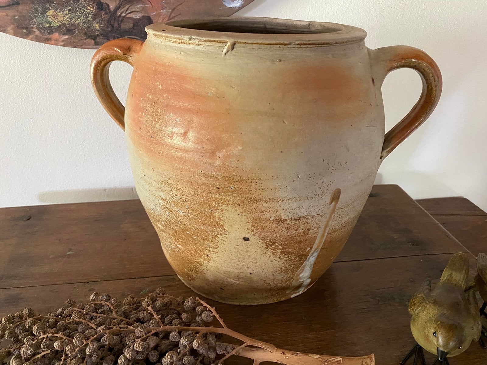 Brocante Franse oude pot ( Boterstoter) aardewerk, Ophalen of Verzenden