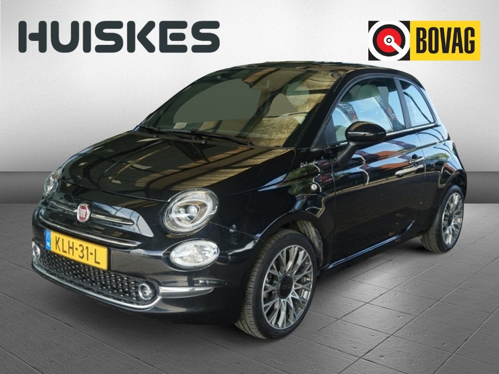 Fiat 500 1.0 Hybrid Dolcevita | Panoramadak | Navi | Cruise, Auto's, 12 maanden, Gebruikt, 4 stoelen, Leder en Stof