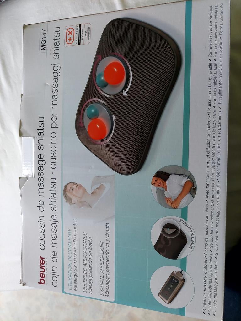 Beurer Shiatsu Massagekussen MG147 met Warmtefunctie, Ophalen of Verzenden, Zo goed als nieuw, Massagestoel of Kussen
