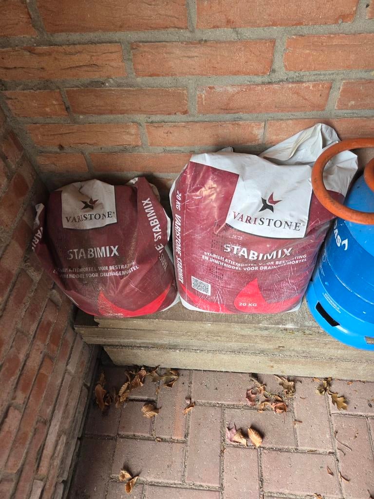 1.5 zak stabimix stabilisatiemortel voor bestrating, Tuin en Terras, Zand, Ophalen