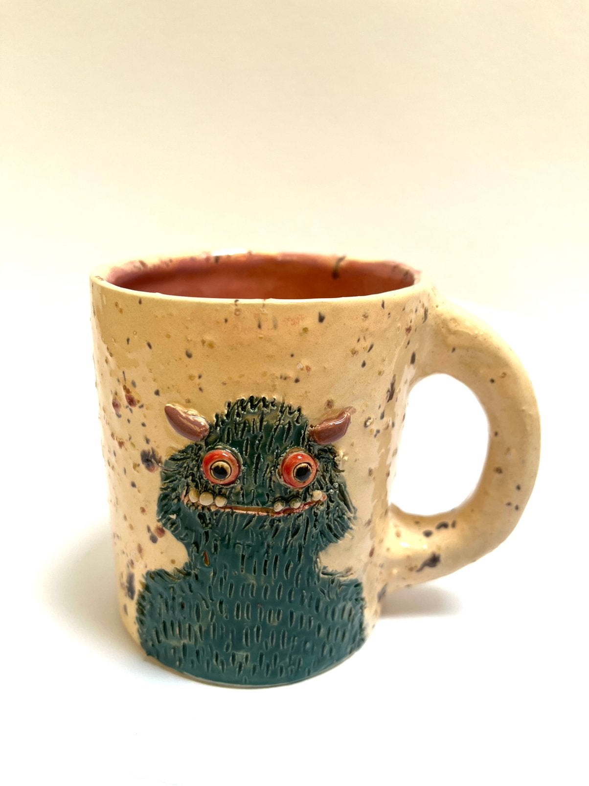 Monster beker, Ophalen of Verzenden, 9 cm, Steen/keramiek