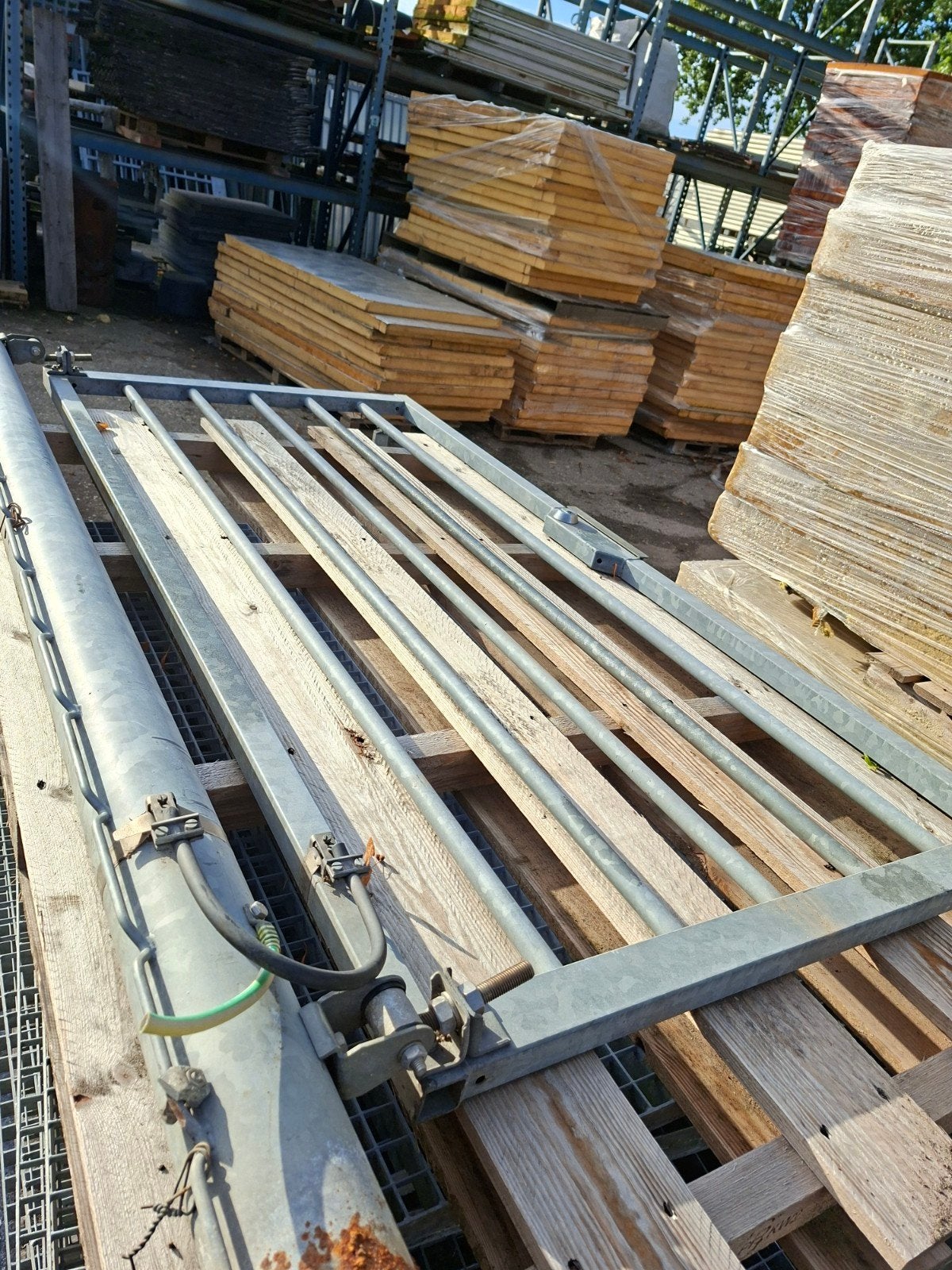 hekwerk poort Heras, Tuin en Terras, Ophalen, Met poort, Gebruikt, Tuinhek