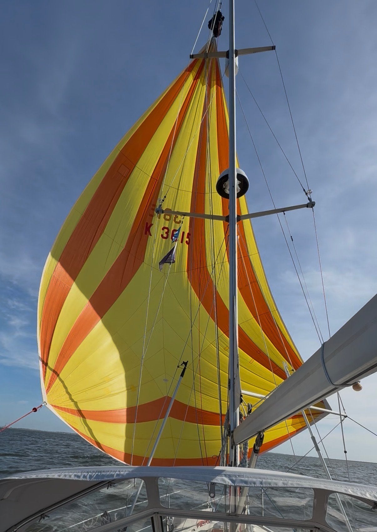 Te koop spinnaker, Watersport en Boten, Zeilen en Zeiltoebehoren, 30 tot 60 m², 6 meter of meer, Gebruikt, Spinnaker