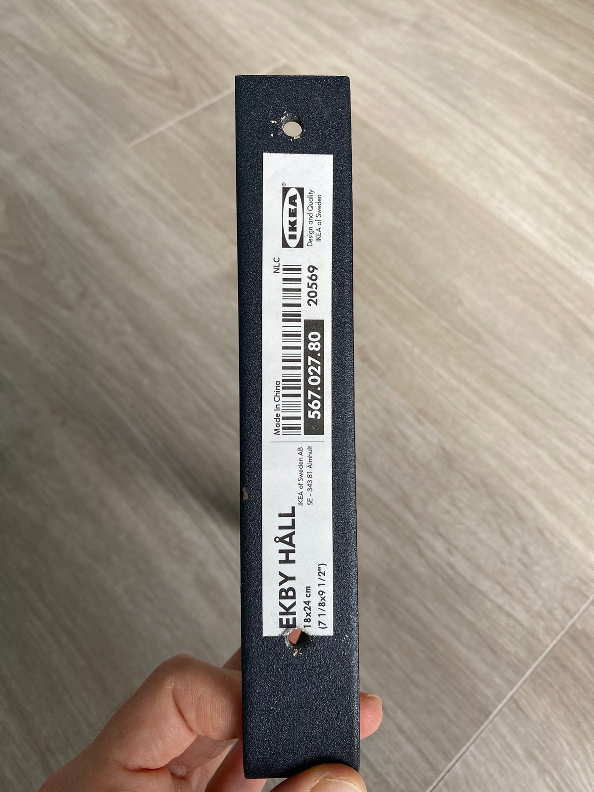 Wandplankdrager Ikea -Ekby Hall, Doe-het-zelf en Verbouw, Ophalen, Minder dan 25 mm, Zo goed als nieuw, Plank