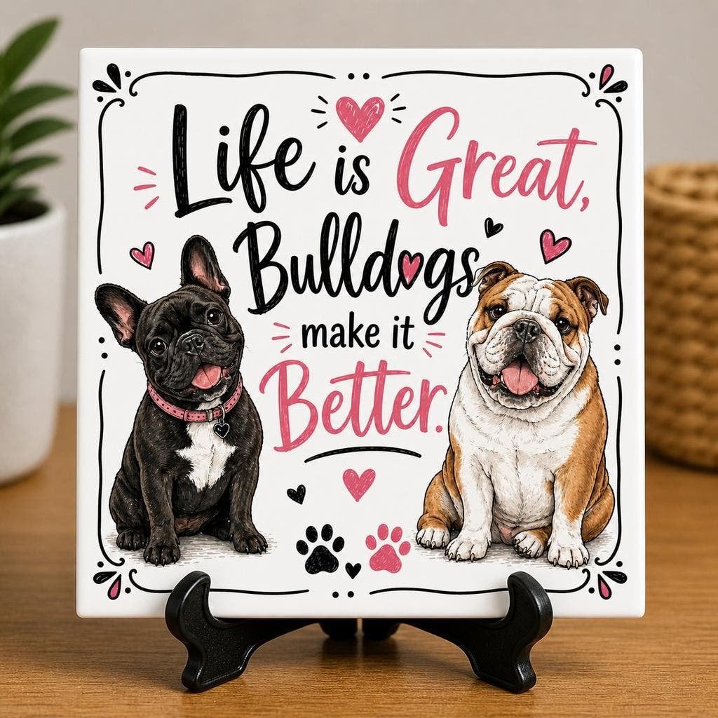 Life is Great, Bulldogs make it Better - Bulldog Tegel, Verzenden, Nieuw