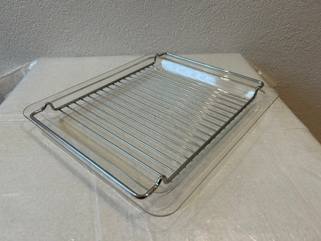 Chroom Rooster. Oven.en Kunststof schaal / magnetronplaat 10, Overige typen, Ophalen, Zo goed als nieuw, Metaal