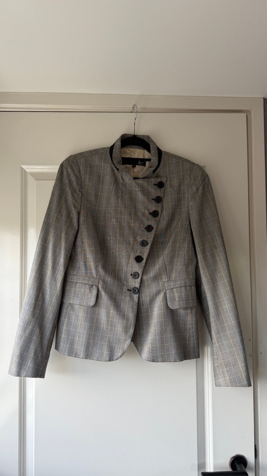 Vintage Roberto Cavalli Blazer Unieke Knopen& Slangenvoering, Maat 42/44 (L), Ophalen of Verzenden, Jasje, Grijs