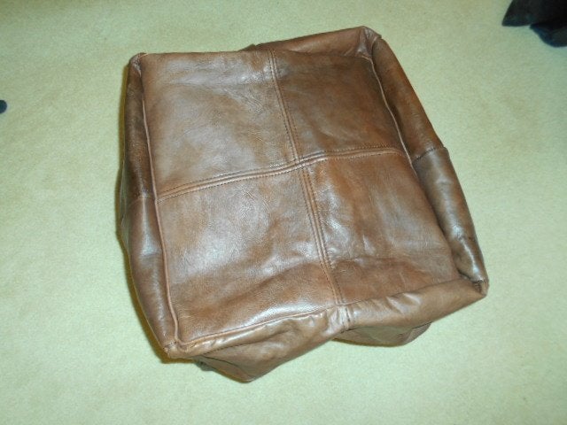 Leren poef, Minder dan 50 cm, Verzenden, Nieuw, Rechthoekig