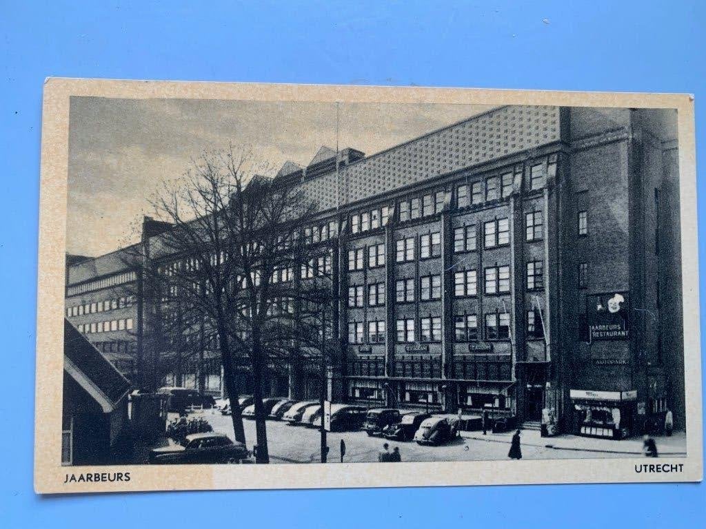 ansichtkaart Jaarbeursgebouw Vredenburg Utrecht (1949), Ophalen of Verzenden, 1940 tot 1960, Ongelopen, Utrecht