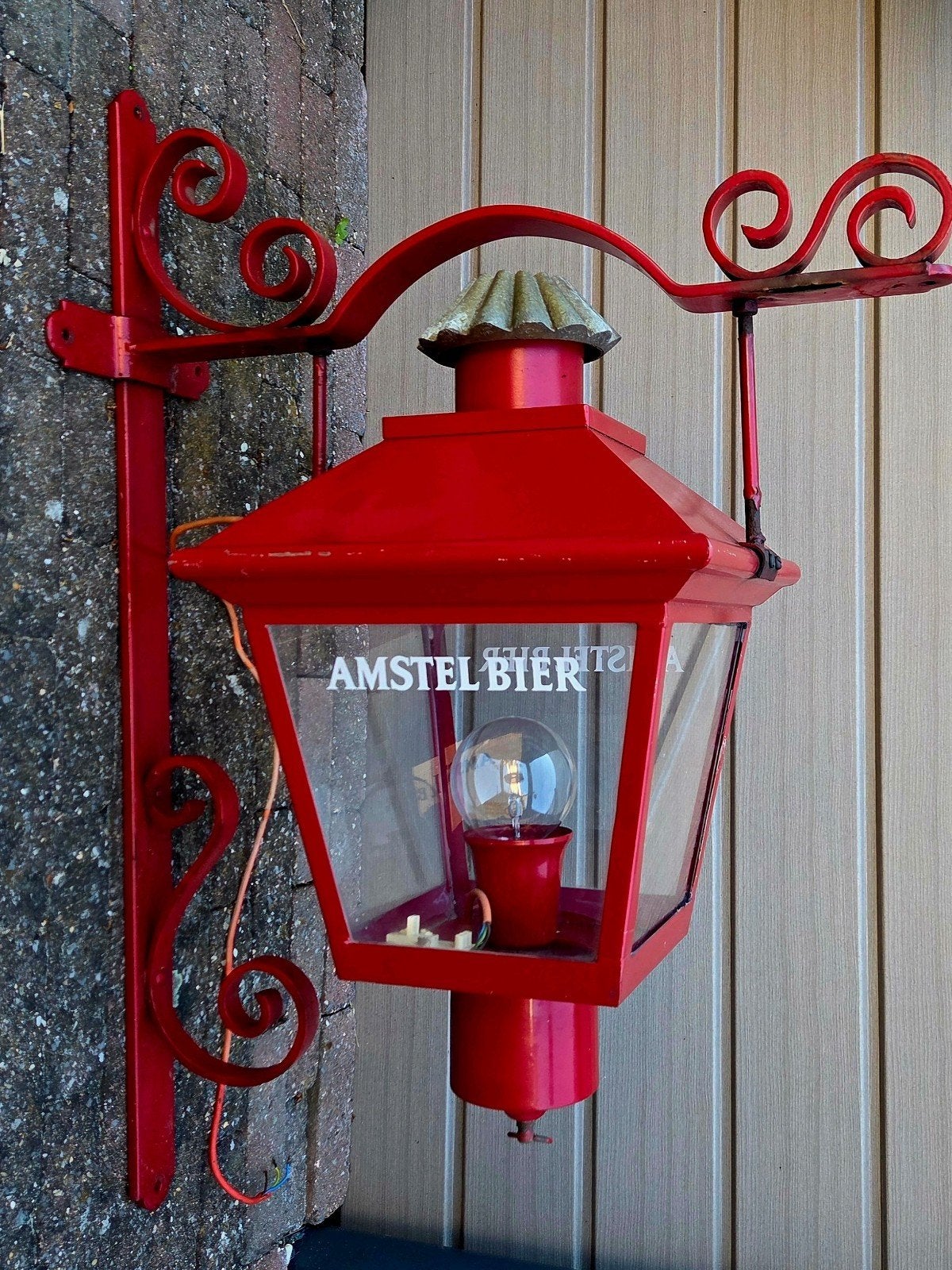 Amstel Bier licht reclame / gevel lantaarn, Ophalen, Gebruikt, Overige typen, Amstel