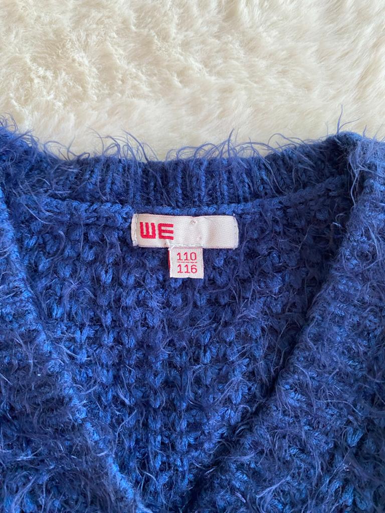 Mooi blauw vest van WE, maat 110/116, Ophalen of Verzenden, Gedragen, Maat 38/40 (M), Blauw