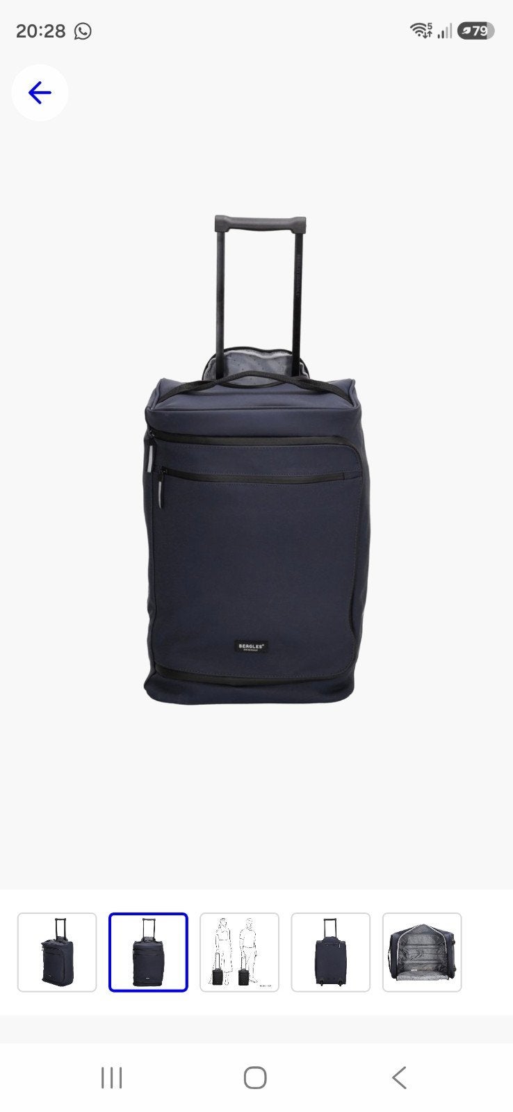 Beagels Originals splinternieuwe trolley tas, Sieraden, Tassen en Uiterlijk, Koffers, Ophalen, Nieuw, Zacht kunststof, Wieltjes