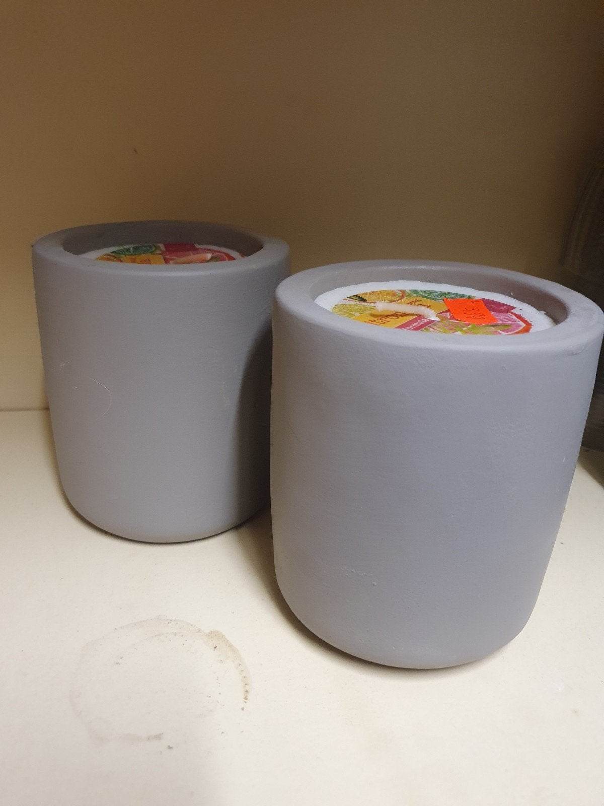 2 nieuwe citronella kaarsen in beton pot, Ophalen of Verzenden, Nieuw