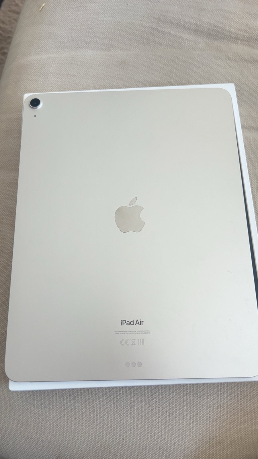 iPad Air 13" M2 Starlight 128GB (91% batterij), Computers en Software, Apple iPads, Ophalen, Overige kleuren, Apple iPad Air, 128 GB