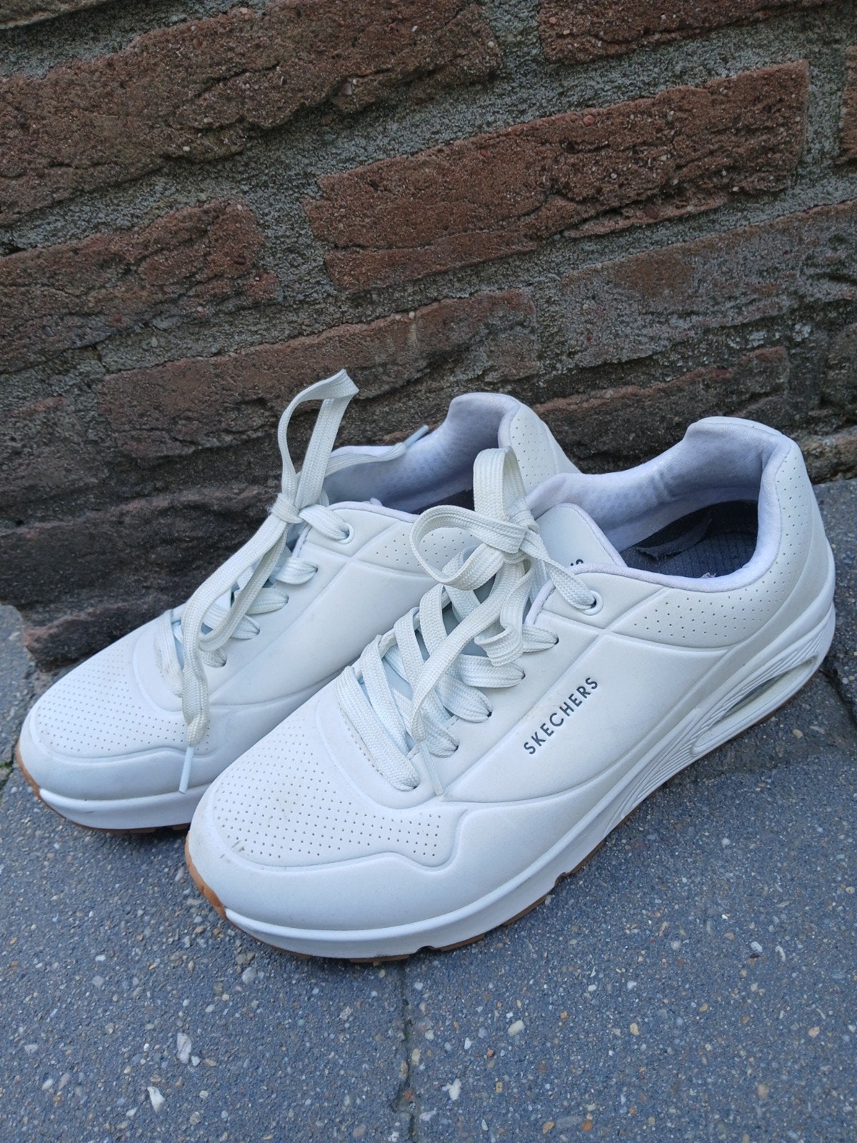 Skechers, Uno., Ophalen, Wit, Skechers, Sneakers of Gympen