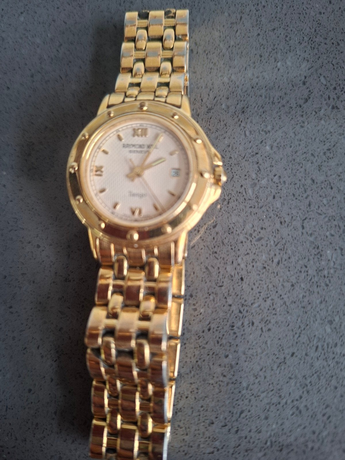 Raymond Weil Tango Dameshorloge Goudkleurig, Ophalen of Verzenden, Zo goed als nieuw, Staal, Overige merken