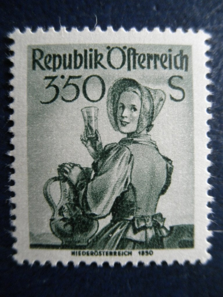 Postzegels Oostenrijk 1948 klederdracht nr 923 - cw 30,00 pf, Postzegels en Munten, Postzegels | Europa | Oostenrijk, Ophalen of Verzenden