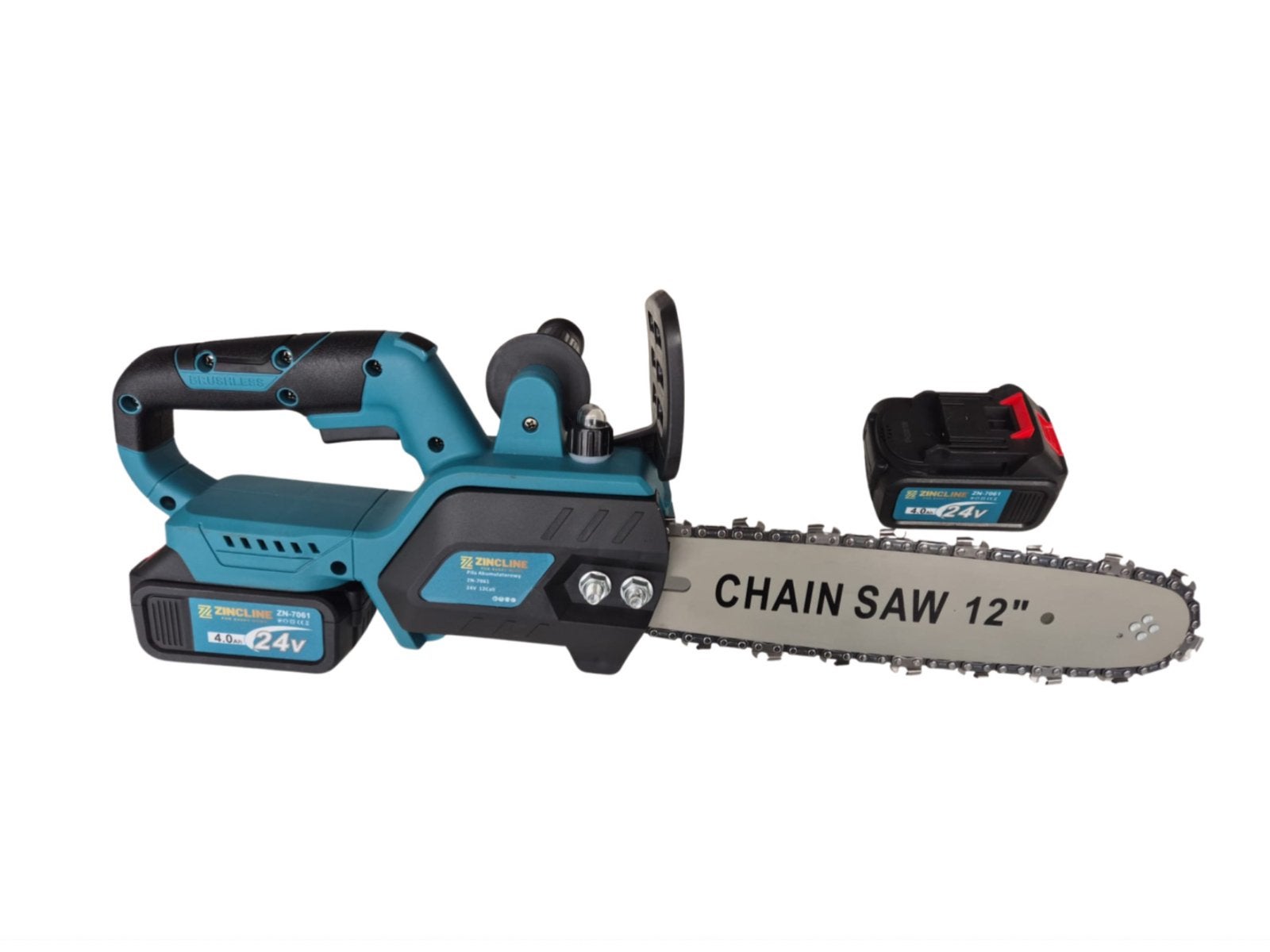 24 v kettingzaag 30 cm met 2 zaagketting en 2 accu,s, Ophalen of Verzenden, Nieuw