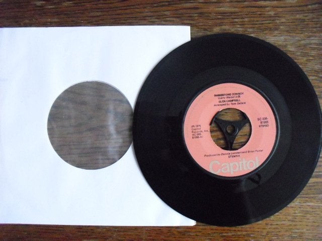 - Glen Campbell - Rhinestone Cowboy - vinyl single, Cd's en Dvd's, Gebruikt, 7 inch, Ophalen of Verzenden, 1970 - 1979