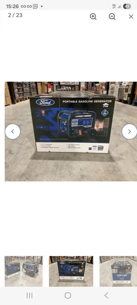 Ford FG5050 Benzine Aggregaat 2.5kW/2.8kW, Ophalen, Nieuw, Minder dan 5 kVA, Benzine