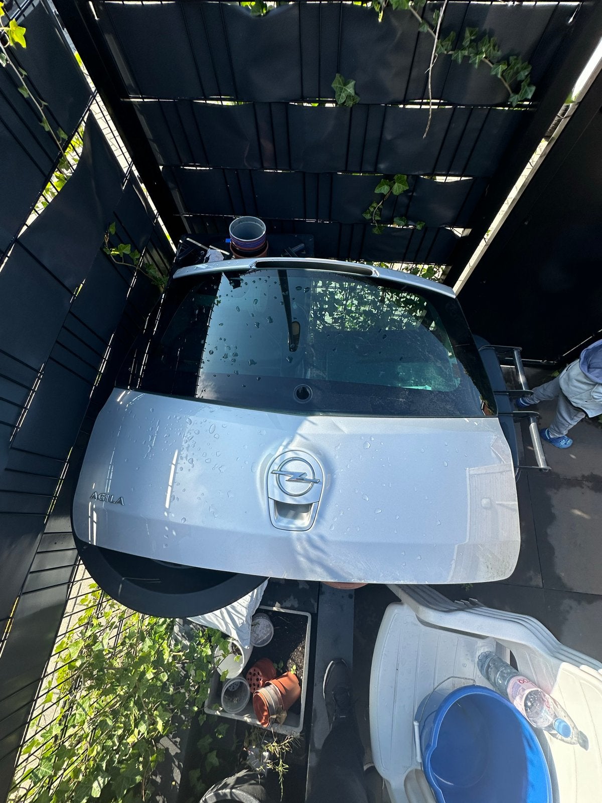 Opel Agila B 2013 Kofferklep Zilvergrijs, Gebruikt, Achterklep, Opel, Ophalen of Verzenden